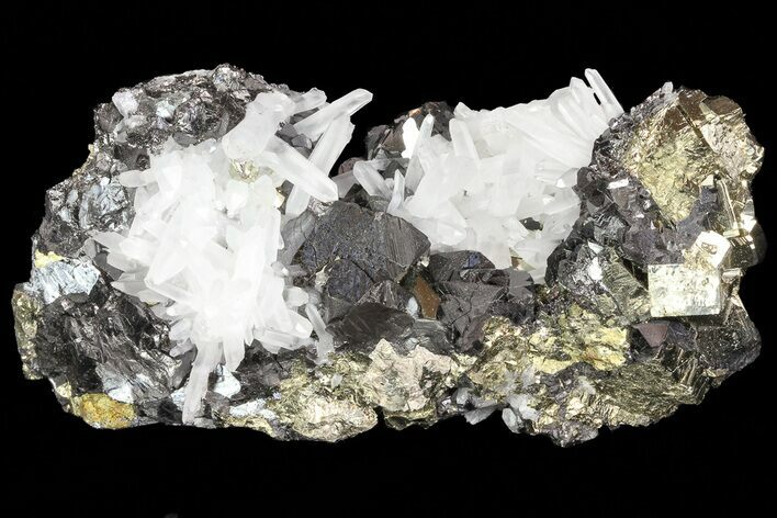 Sphalerite, Pyrite and Quartz Association - Peru #72599